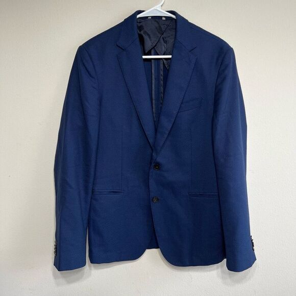 BOSS Nordstrom Blue Summer Sports Jacket Deconstructed 38R Slim Fit - Picture 2 of 11